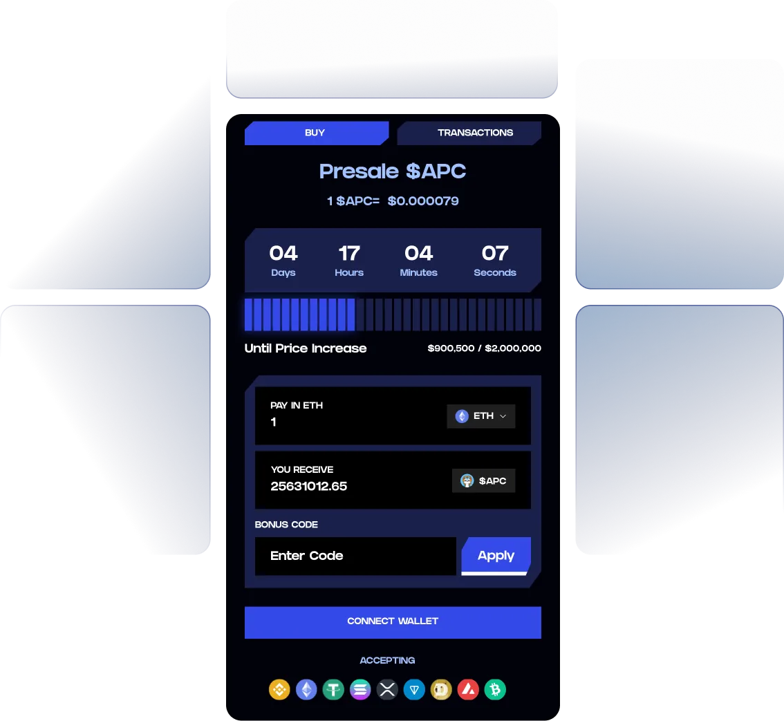 A phone with an example widget from presale.gg